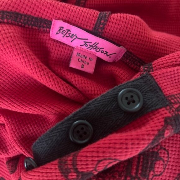 Vintage Betsey Johnson Hearts & Guns Buttons Cardigan/Dress - Picture 10 of 10